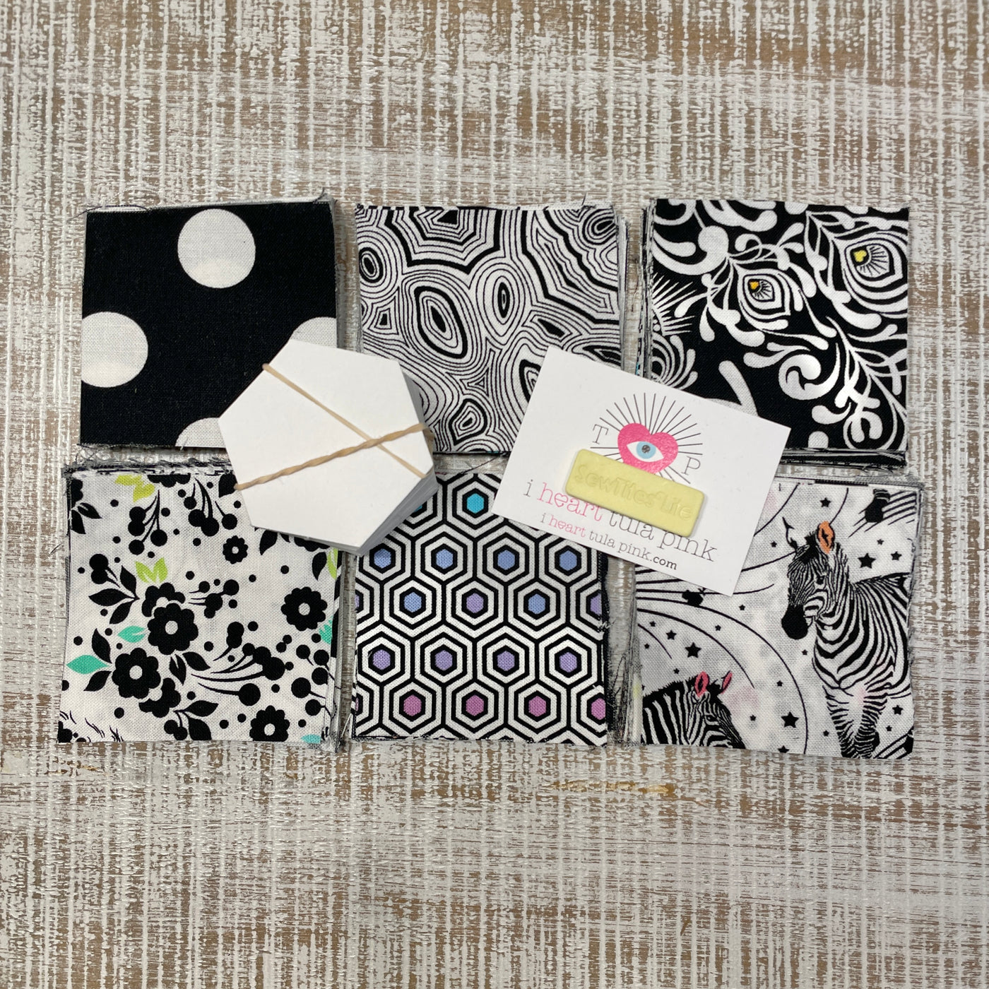 Black & White - Tula Pink "Colorway" Hexy Kit