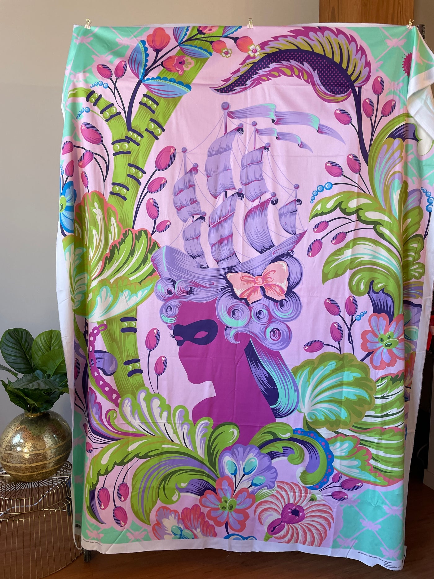 54" x 72" Tula Pink Parisville (Deja Vu) Quilt Backing
