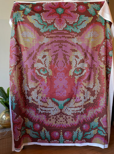 54" x 72" Tula Pink EDEN Tiger Quilt Backing - Tourmaline