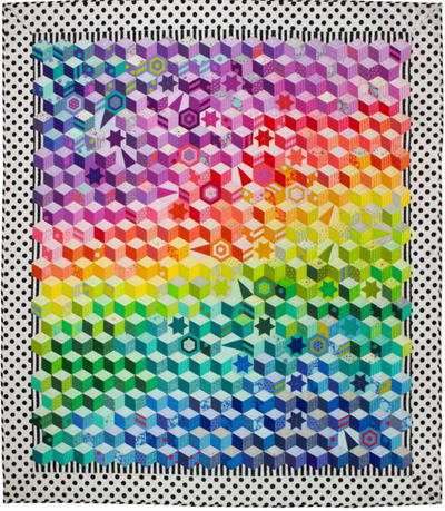 Tula's Tumbling Cosmos Quilt Pattern + Paper Piece Pack + Acrylic Fussy Cutting Templates