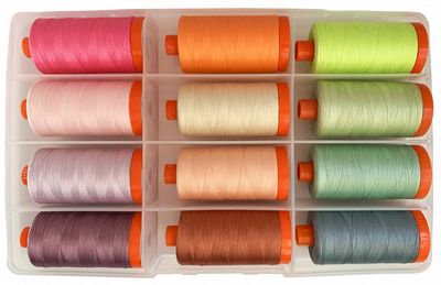 Tula Pink x Aurifil Neons & Neutrals Thread Collection 12CT