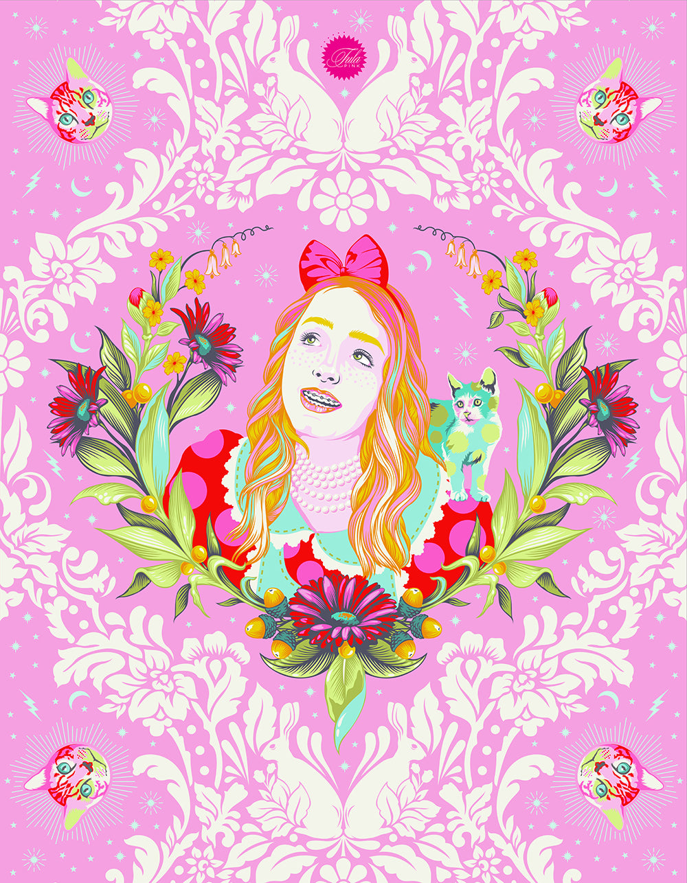 54" x 72" Tula Pink Curiouser Quilt Backing - "Alice"