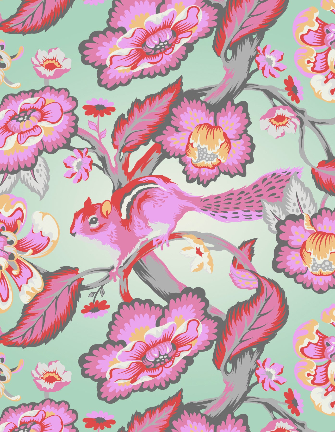 54" x 72" Tula Pink Chipper Quilt Backing - Sorbet